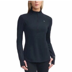 Paradox‎ Ladies Merino Wool Blend 1/4 Zip Base Layer Top Black